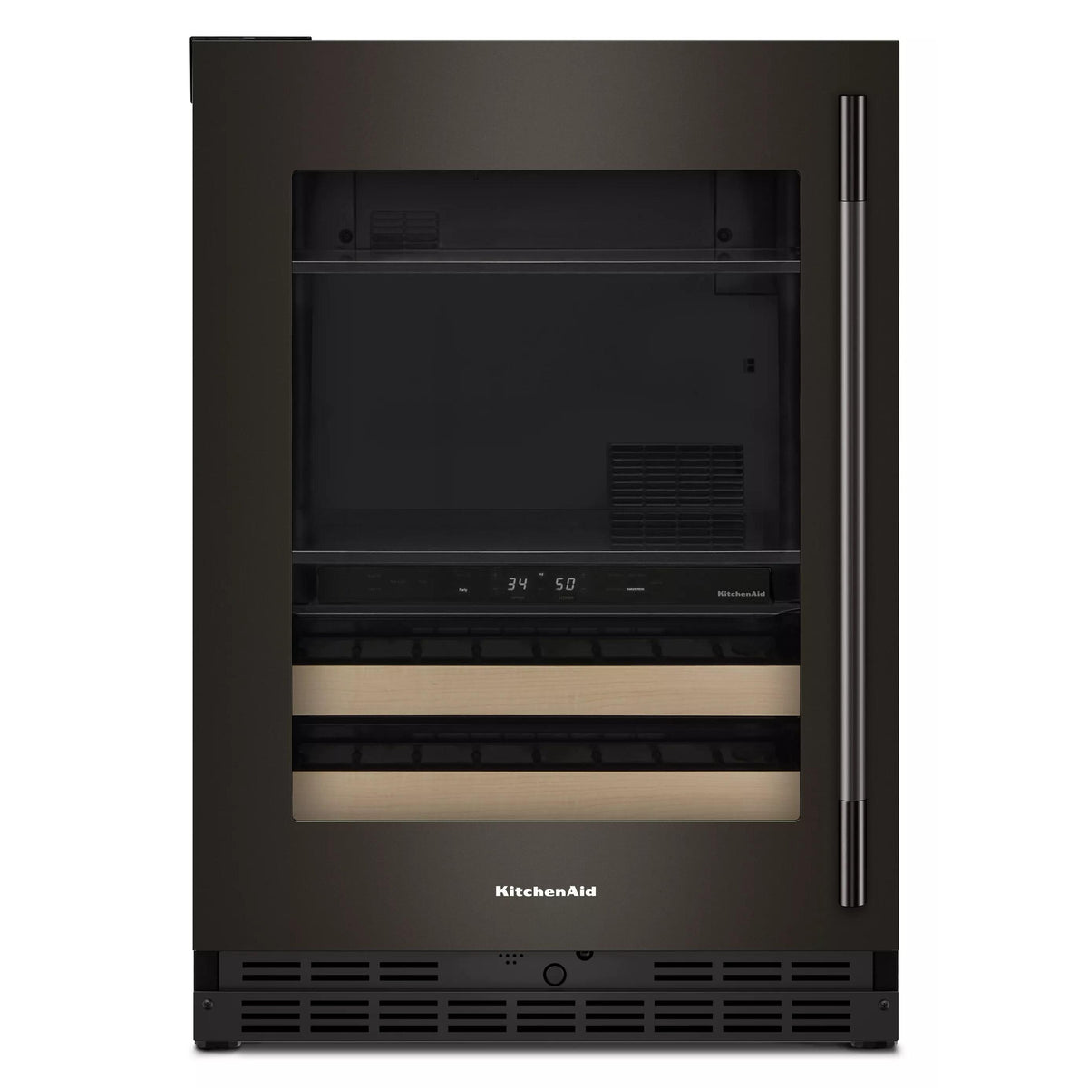 KitchenAid 24" Beverage Center with Glass Door and Wood-Front Racks KUBL524SBE IMAGE 1