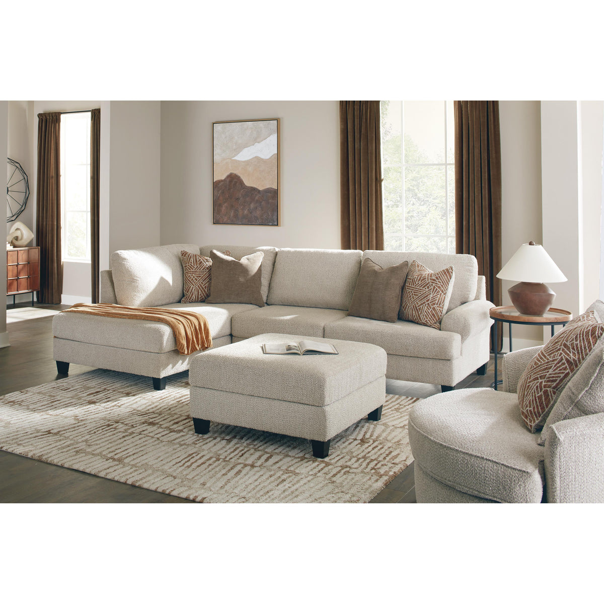 Benchcraft Steelwater Retreat Swivel Fabric Accent Chair 6670421 IMAGE 7