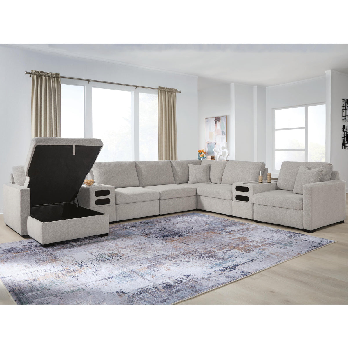 Benchcraft ModMax Luxe Fabric 8 pc Sectional 6860516S/6860527/6860527/6860546/6860546/6860546/6860565/6860577 IMAGE 2