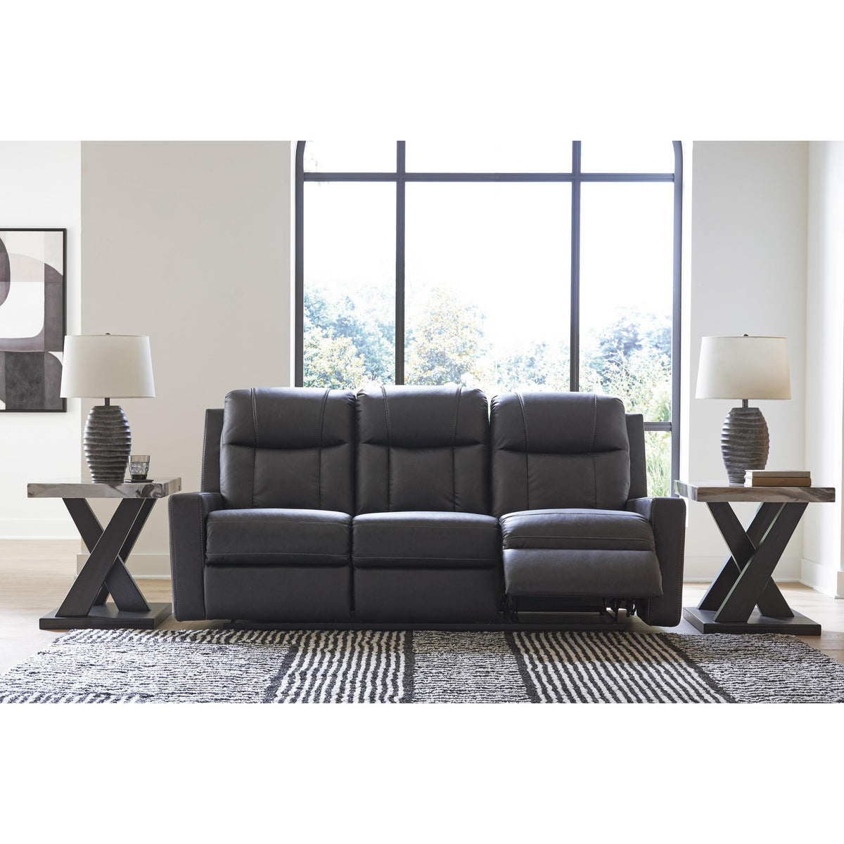Benchcraft Mackmenville Reclining Leather Look Sofa 7471388 IMAGE 6