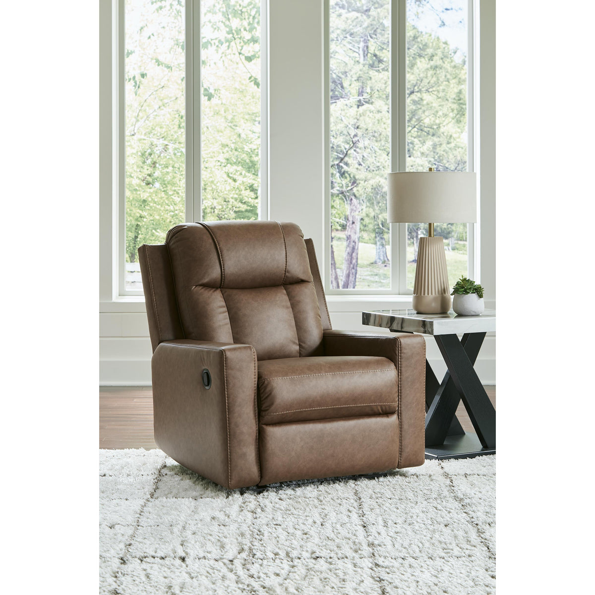 Benchcraft Mackmenville Leather Look Recliner with Wall Recline 7471429 IMAGE 5