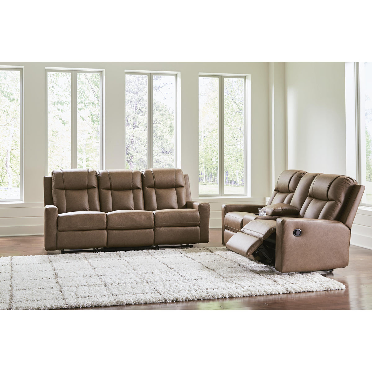 Benchcraft Mackmenville Reclining Leather Look Sofa 7471488 IMAGE 7