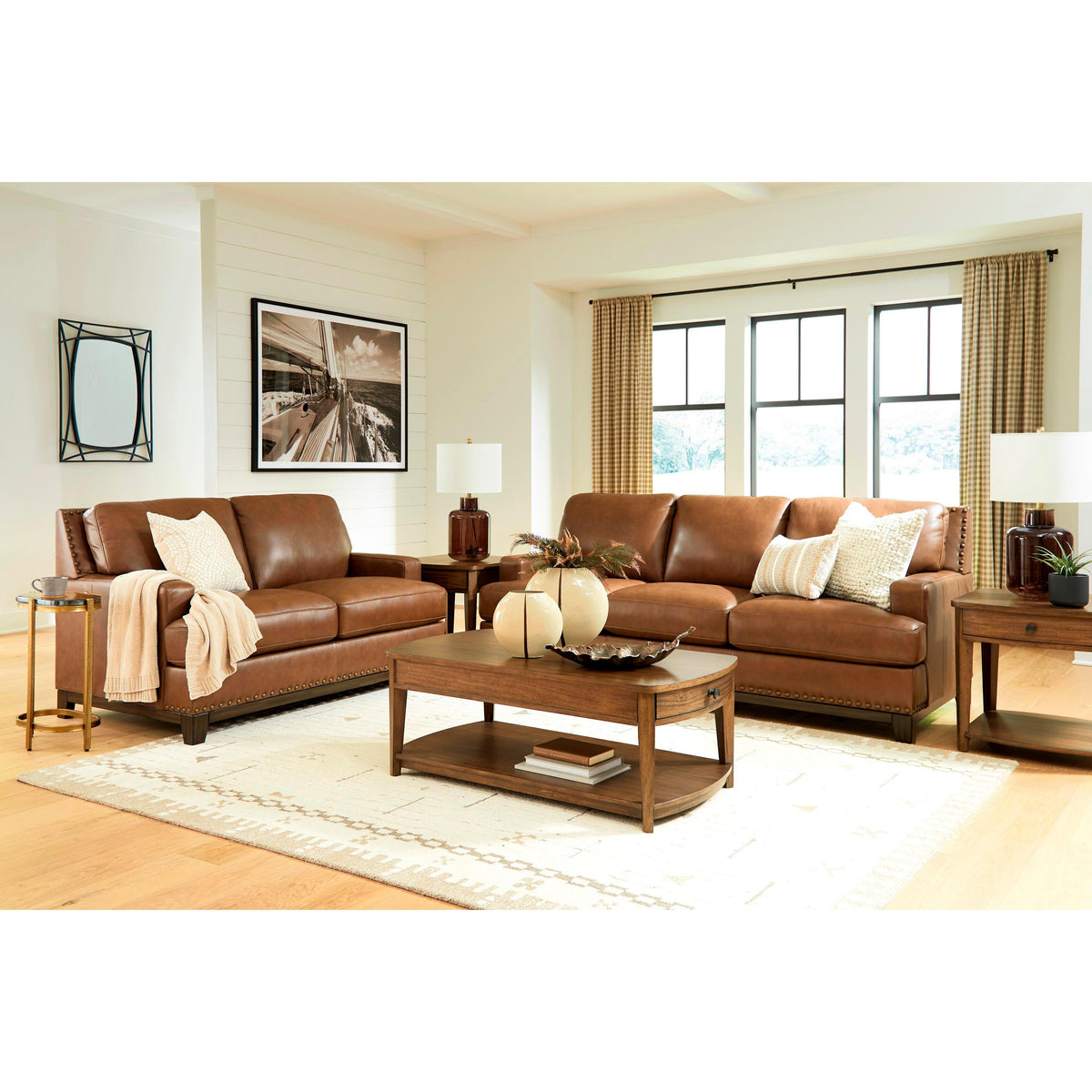 Signature Design by Ashley Saonara Stationary Leather Match Sofa PC7310938 IMAGE 7