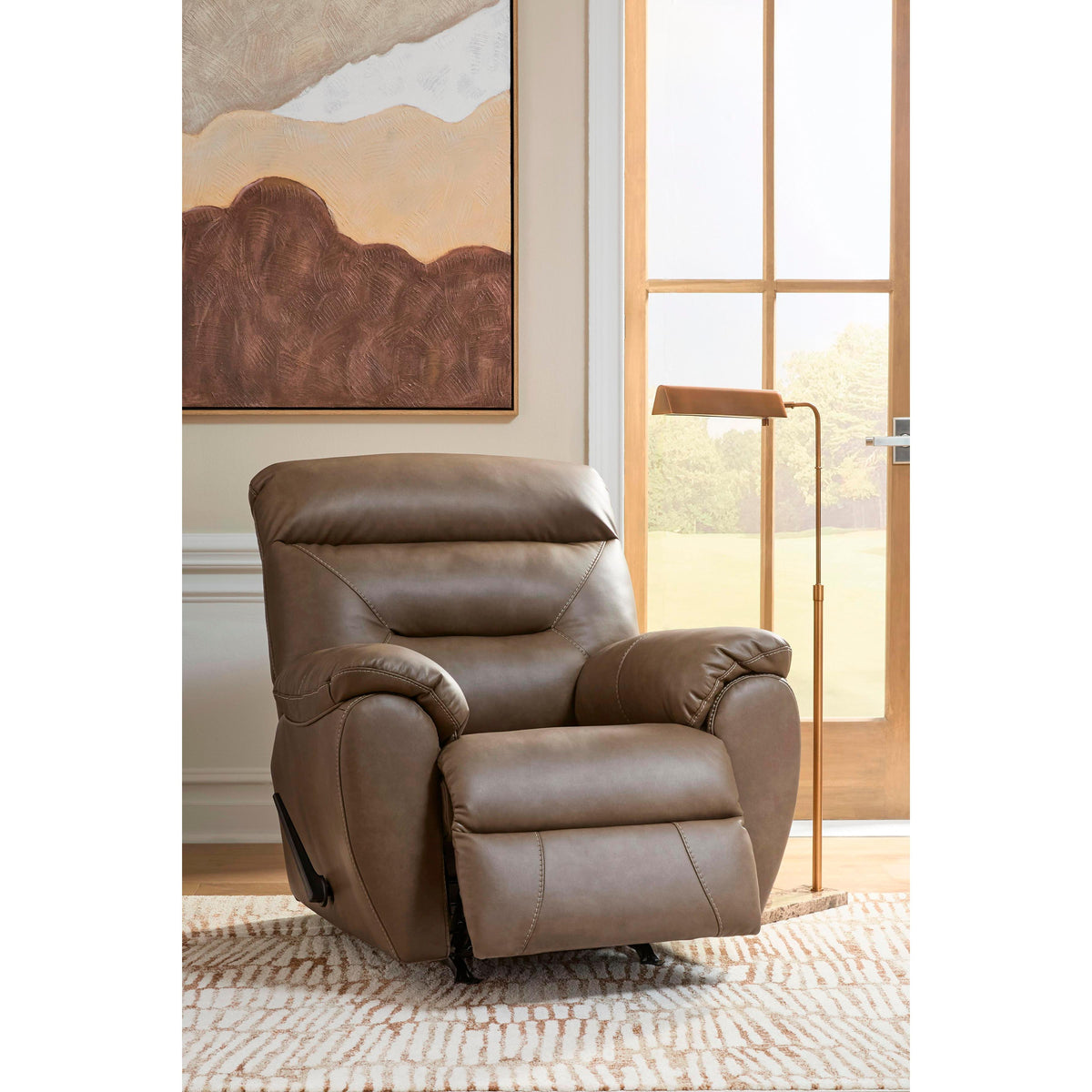 Signature Design by Ashley Elksworth Rocker Leather Look Recliner PC8400225 IMAGE 6