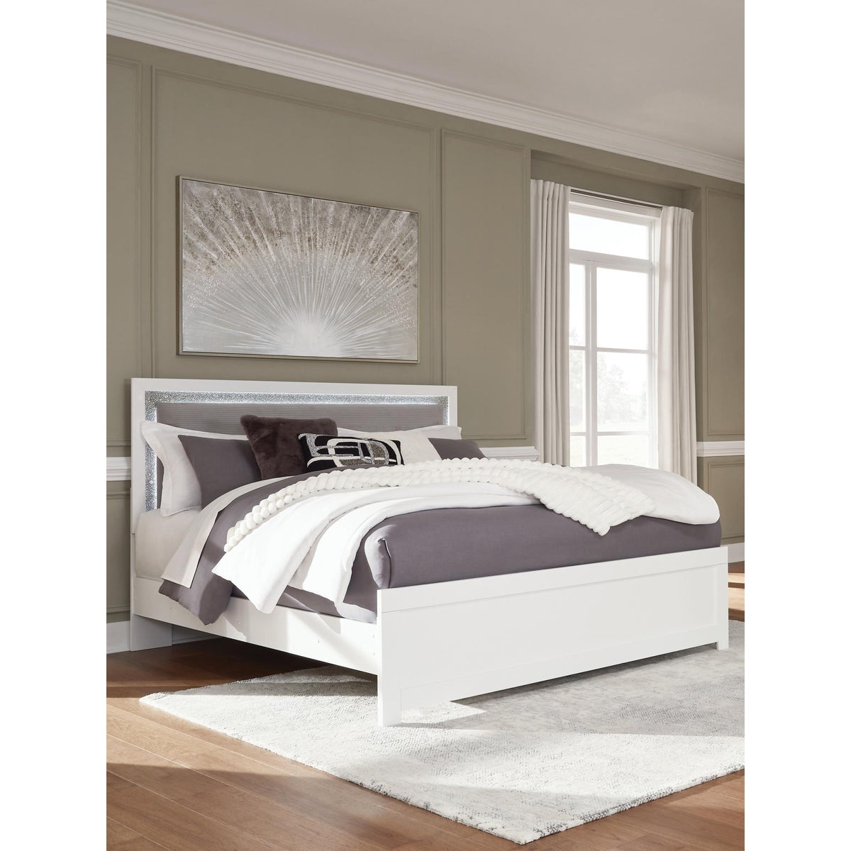 Signature Design by Ashley Maeling King Upholstered Panel Bed PCB1119-56/PCB1119-58/PCB1119-97 IMAGE 2