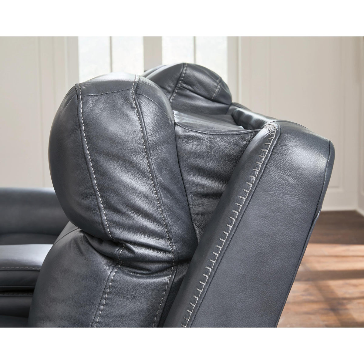 Signature Design by Ashley Next Move Power Reclining Leather Match Loveseat with Console PCU1210018 IMAGE 4