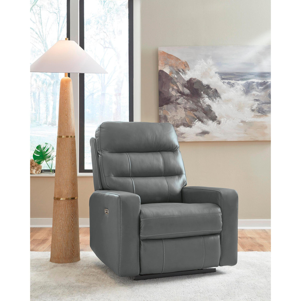 Signature Design by Ashley Pennacle Pier Power Leather Match Recliner PCU1350113 IMAGE 5