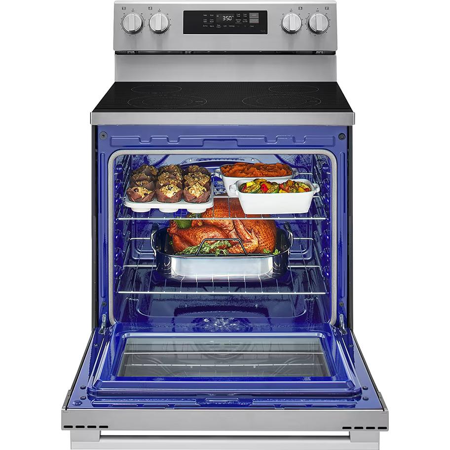 LG 30-inch 6.3 cu ft. Electric Range with Probake Convection and EasyClean® LREN6321YE IMAGE 3