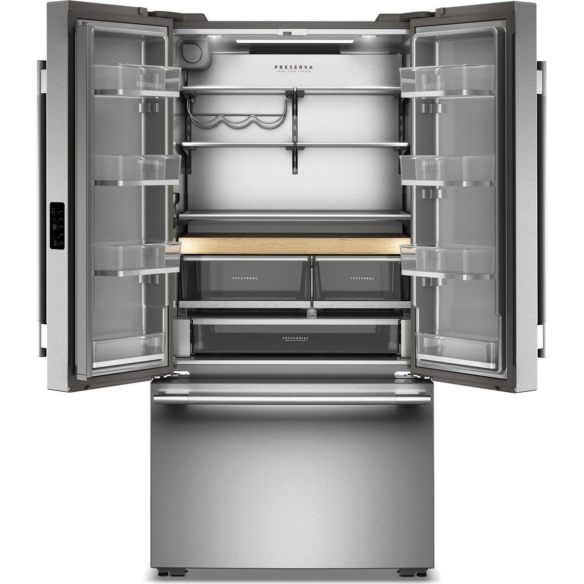 KitchenAid 36-inch, 24.8 cu. ft. Counter-Depth French 3-Door Refrigerator with Internal Water Dispenser KRFC336SPS IMAGE 2