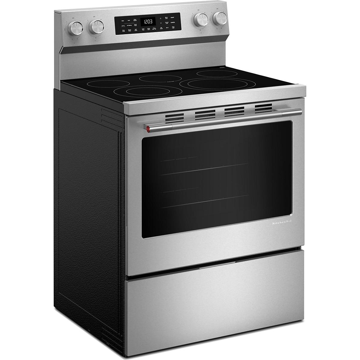 KitchenAid 30-inch Freestanding Electric Range with Convection Technology YKFES330TPS IMAGE 4