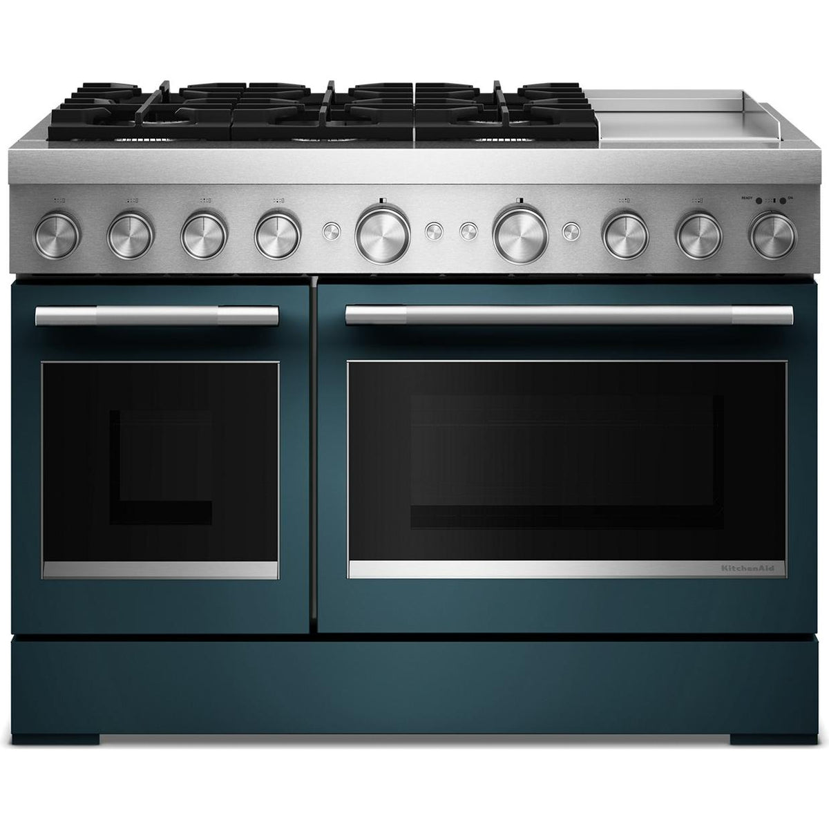 KitchenAid 48-inch Freestanding Commercial-Style Dual-Fuel Range with Griddle KFDD948SAG IMAGE 1