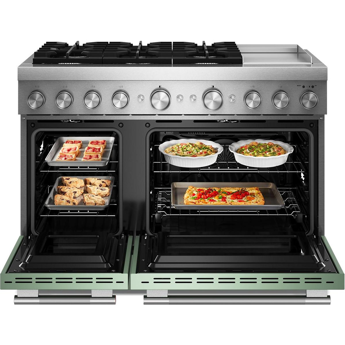 KitchenAid 48-inch Freestanding Commercial-Style Dual-Fuel Range with Griddle KFDD948SDC IMAGE 2