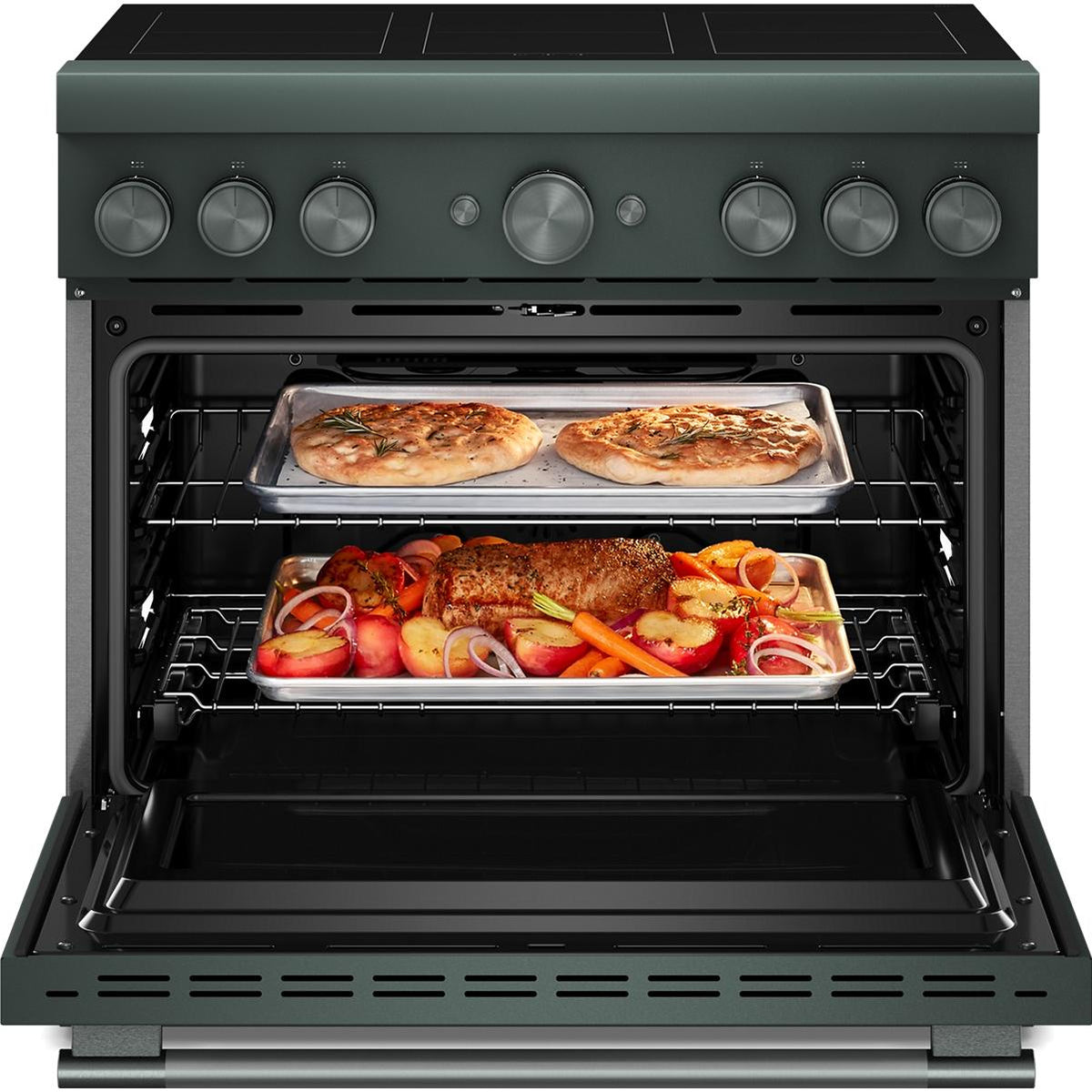 KitchenAid 36-inch Freestanding Induction Range with 6 Elements KFIS936SJP IMAGE 2