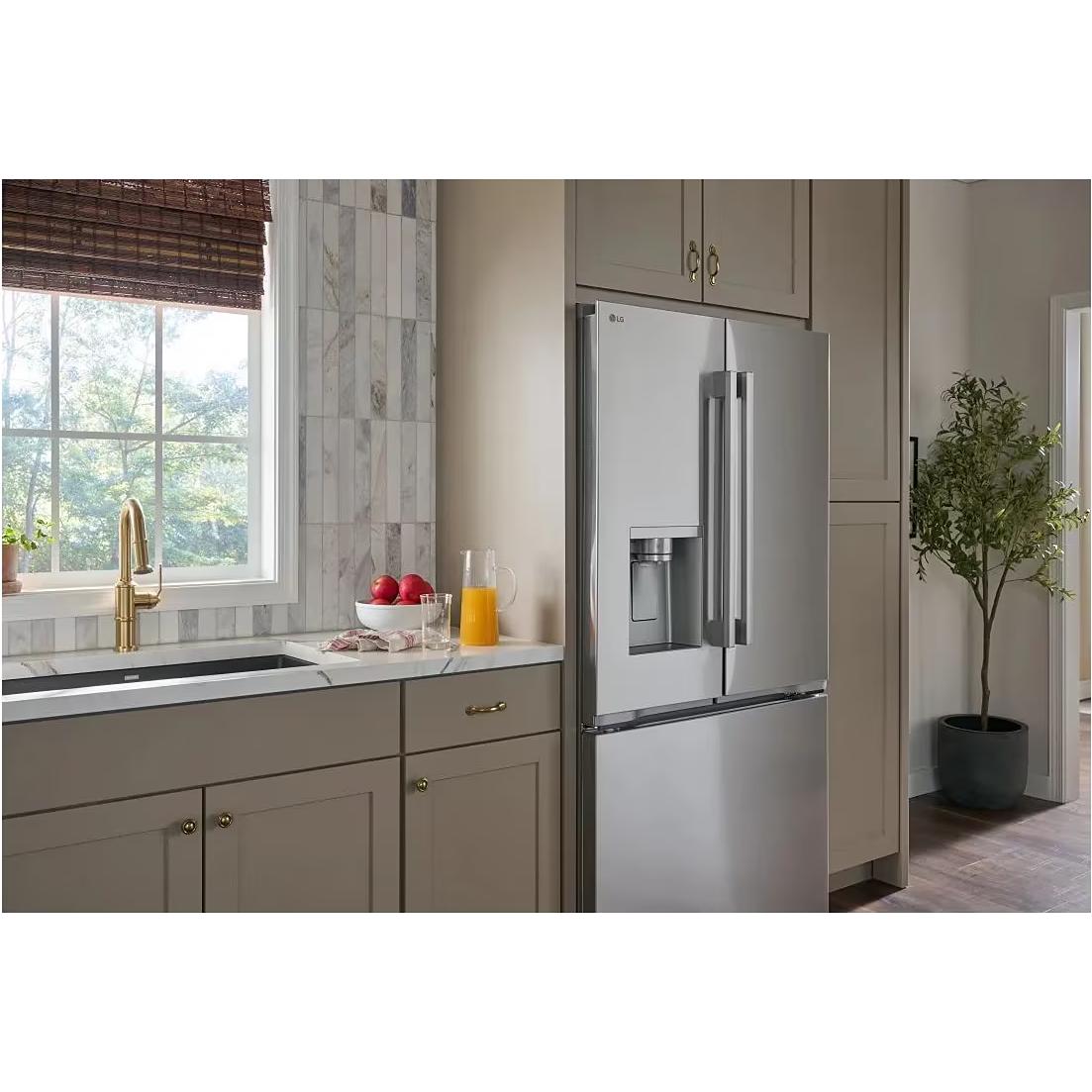 LG 24-inch, 23.7 cu. ft. Counter-Depth MAX™ French 3-Door Refrigerator with Zero Clearance™ LF24Z6330S IMAGE 10