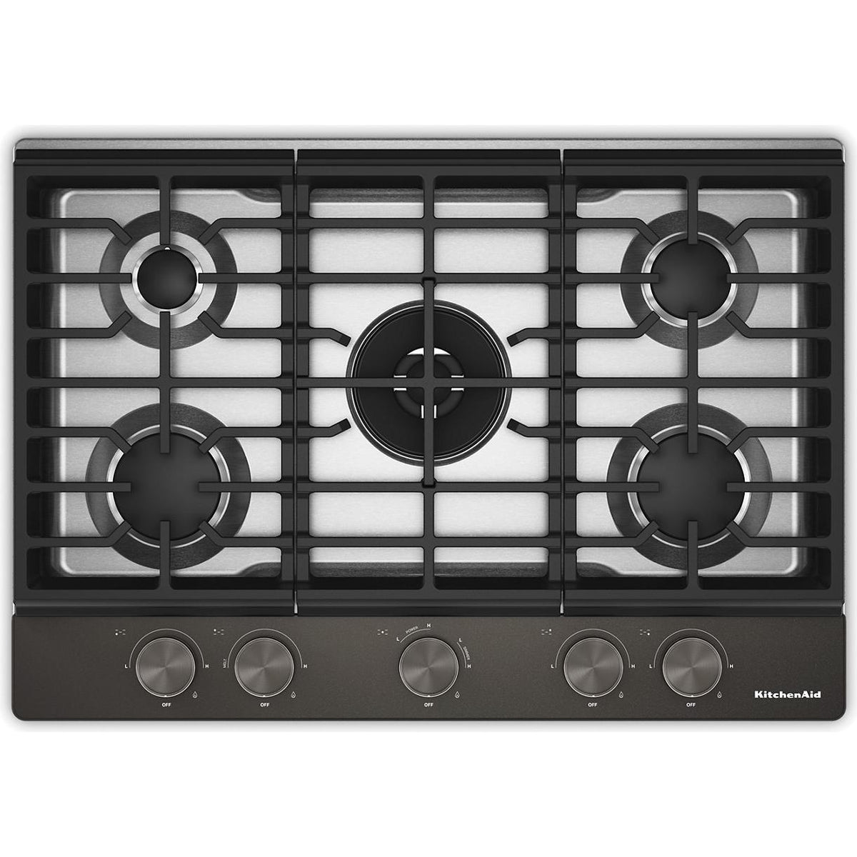 KitchenAid 30-inch Built-in Gas Cooktop with 5 Burners KCGK530SBE IMAGE 1