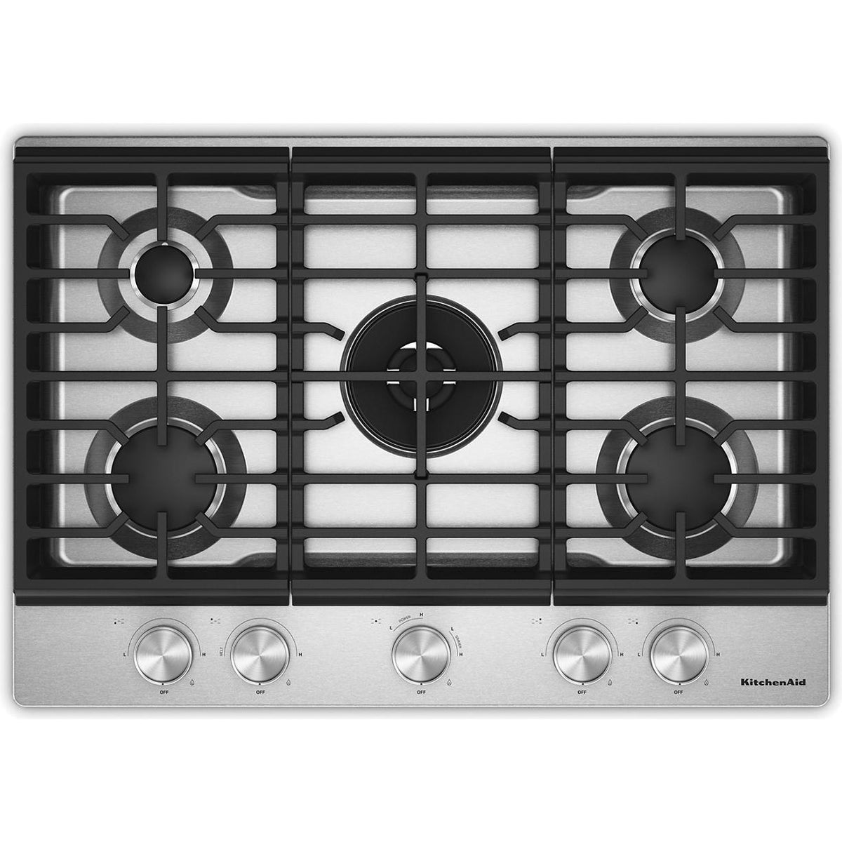 KitchenAid 30-inch Built-in Gas Cooktop with 5 Burners KCGK730SSS IMAGE 1