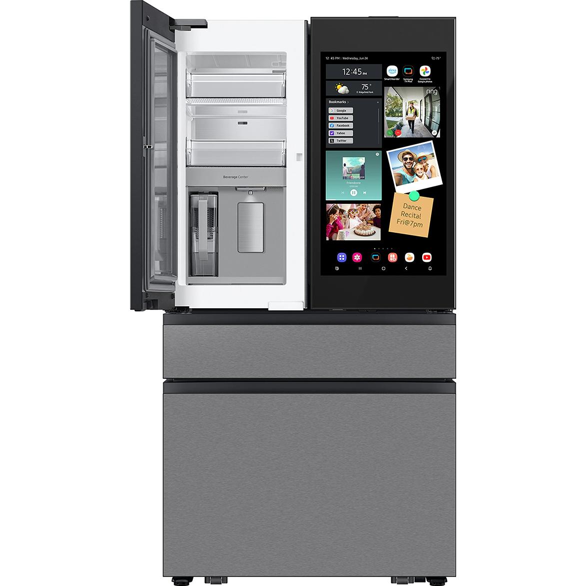 Samsung 36-inch, 29 cu. ft. 4-Door French Door Refrigerator with AI Family Hub™ RF90F29AECR/AC IMAGE 2