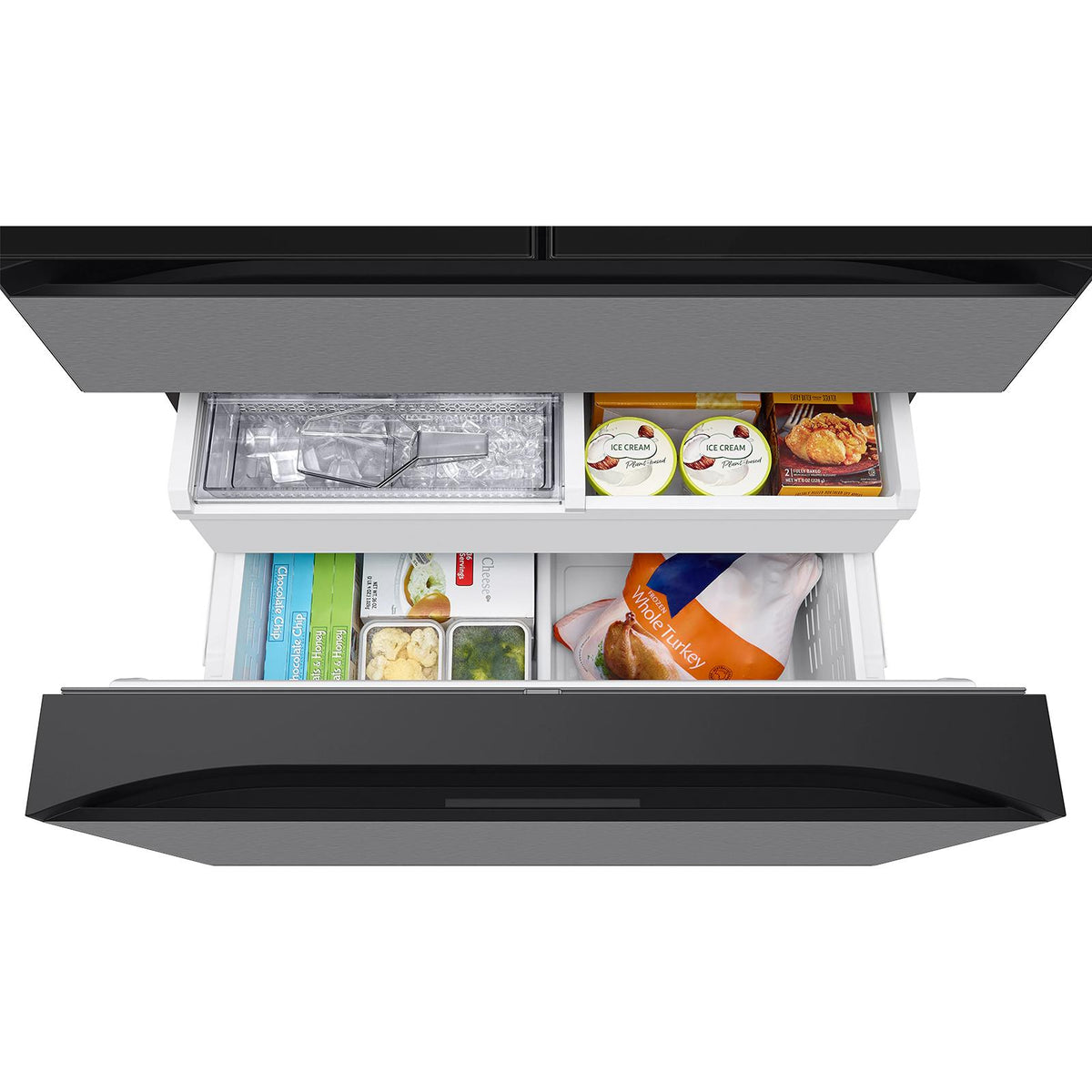 Samsung 36-inch, 29 cu. ft. 4-Door French Door Refrigerator with AI Family Hub™ RF90F29AECR/AC IMAGE 5