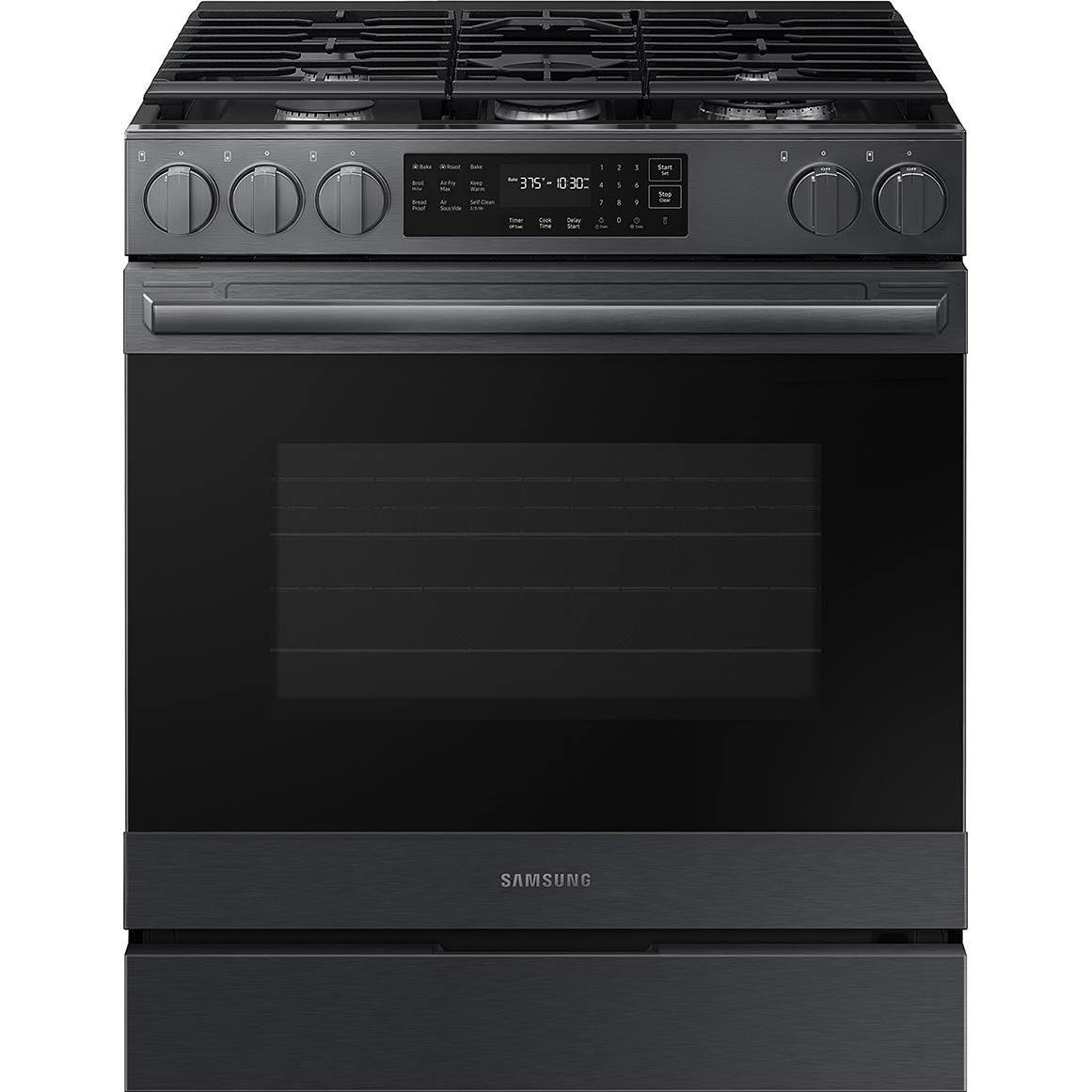Samsung 30-inch Slide-in Gas Range with Wi-Fi NSG80H60SEAA IMAGE 1