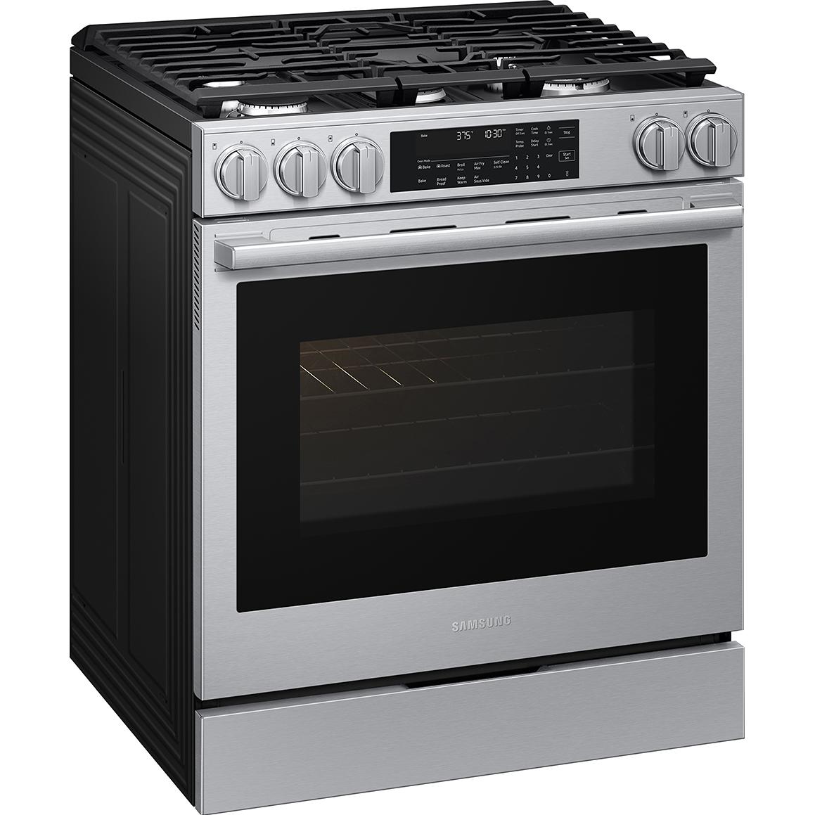 Samsung 30-inch Slide-in Gas Range with Wi-Fi NSG90H60SRAA IMAGE 2