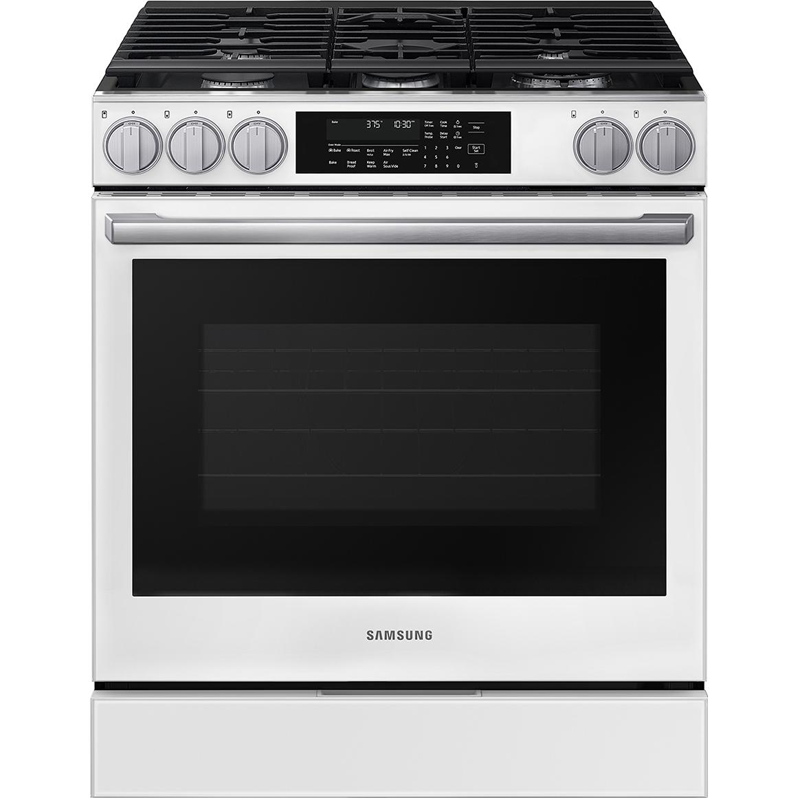 Samsung 30-inch Slide-in Gas Range with Wi-Fi NSG90H60SWAA IMAGE 1