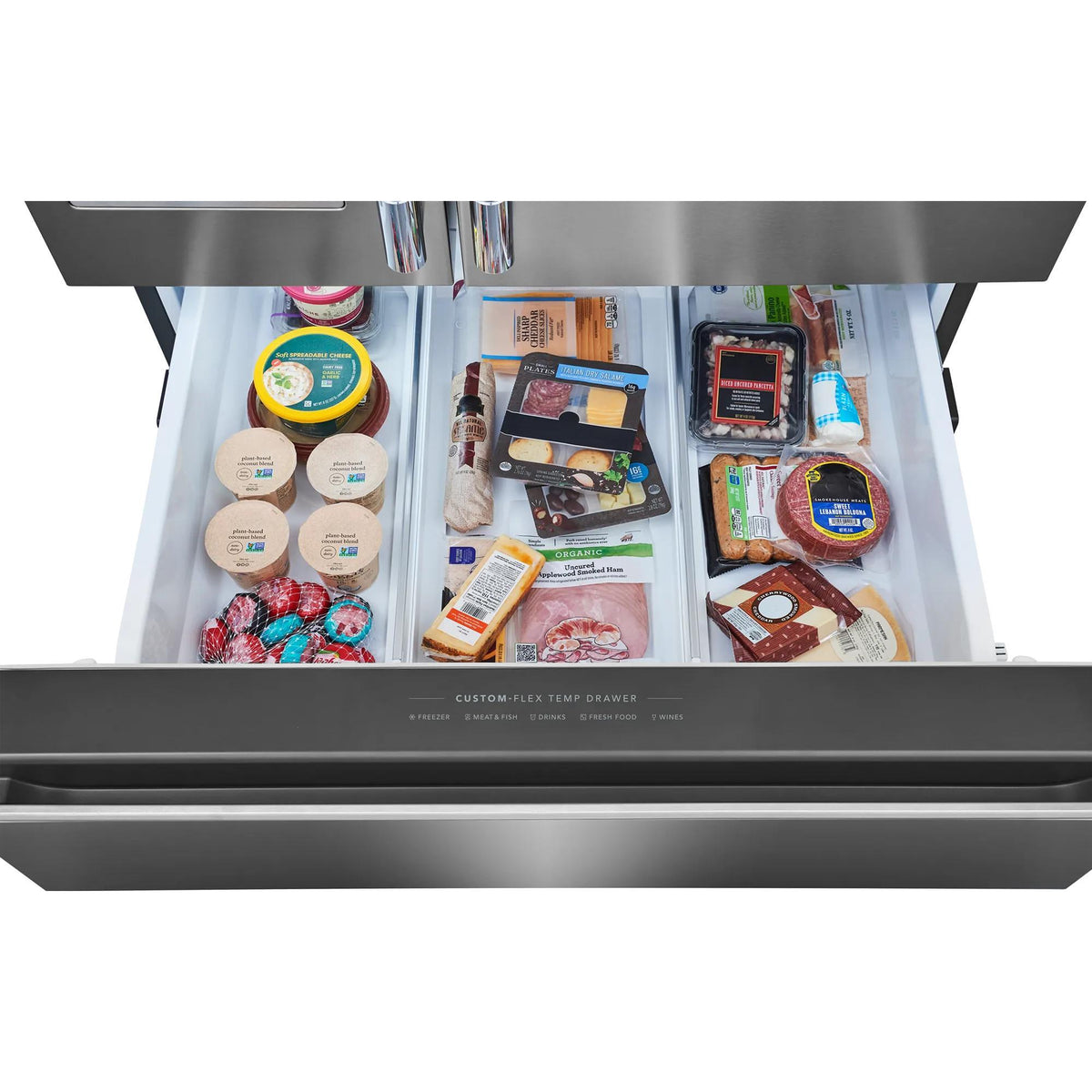 Frigidaire Professional 36-inch, 26.3 cu. ft. Freestanding French 4-Door Refrigerator with Custom-Flex® Temperature Drawer PRMS2790BF IMAGE 7