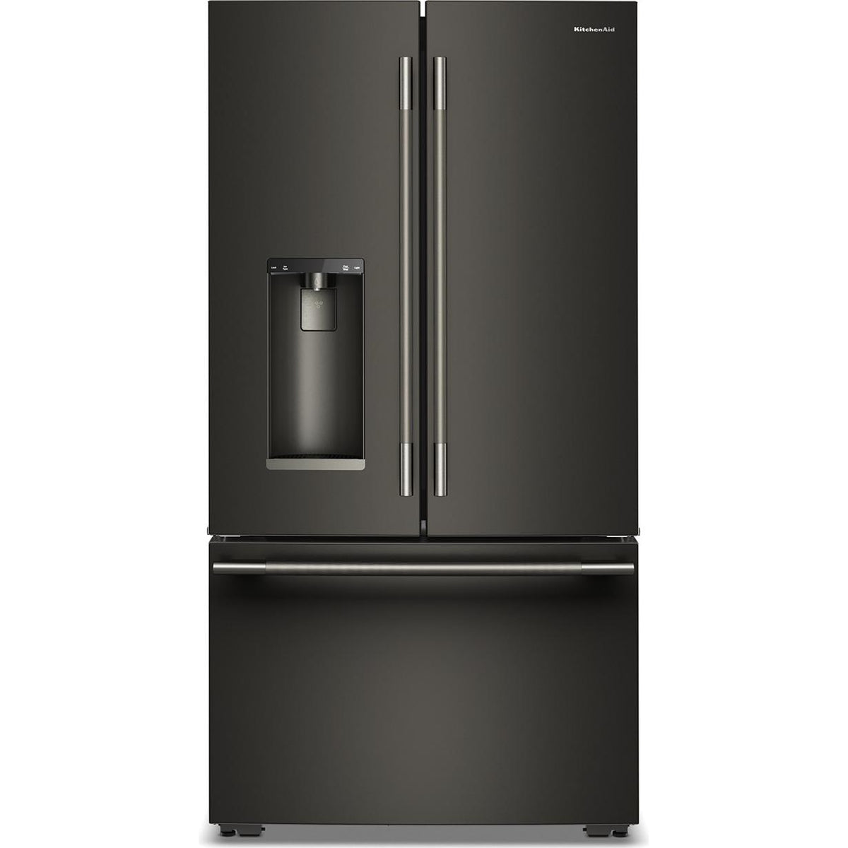 KitchenAid 36-inch, 23.1 cu. ft. Counter-Depth French 3-Door Refrigerator with External Water and Ice Dispensing System KRFC536SBE IMAGE 1