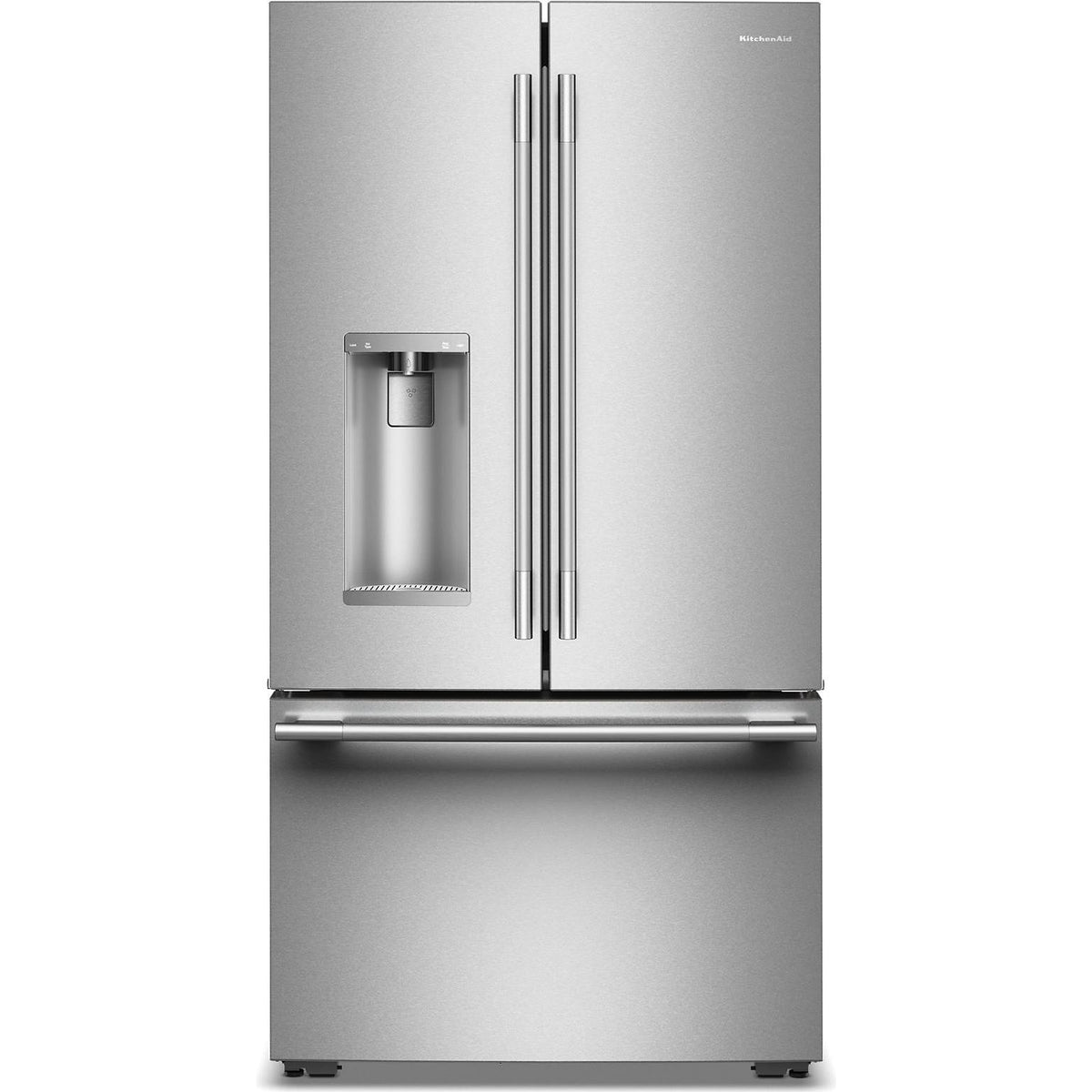 KitchenAid 36-inch, 23.1 cu. ft. Counter-Depth French 3-Door Refrigerator with External Water and Ice Dispensing System KRFC536SPS IMAGE 1