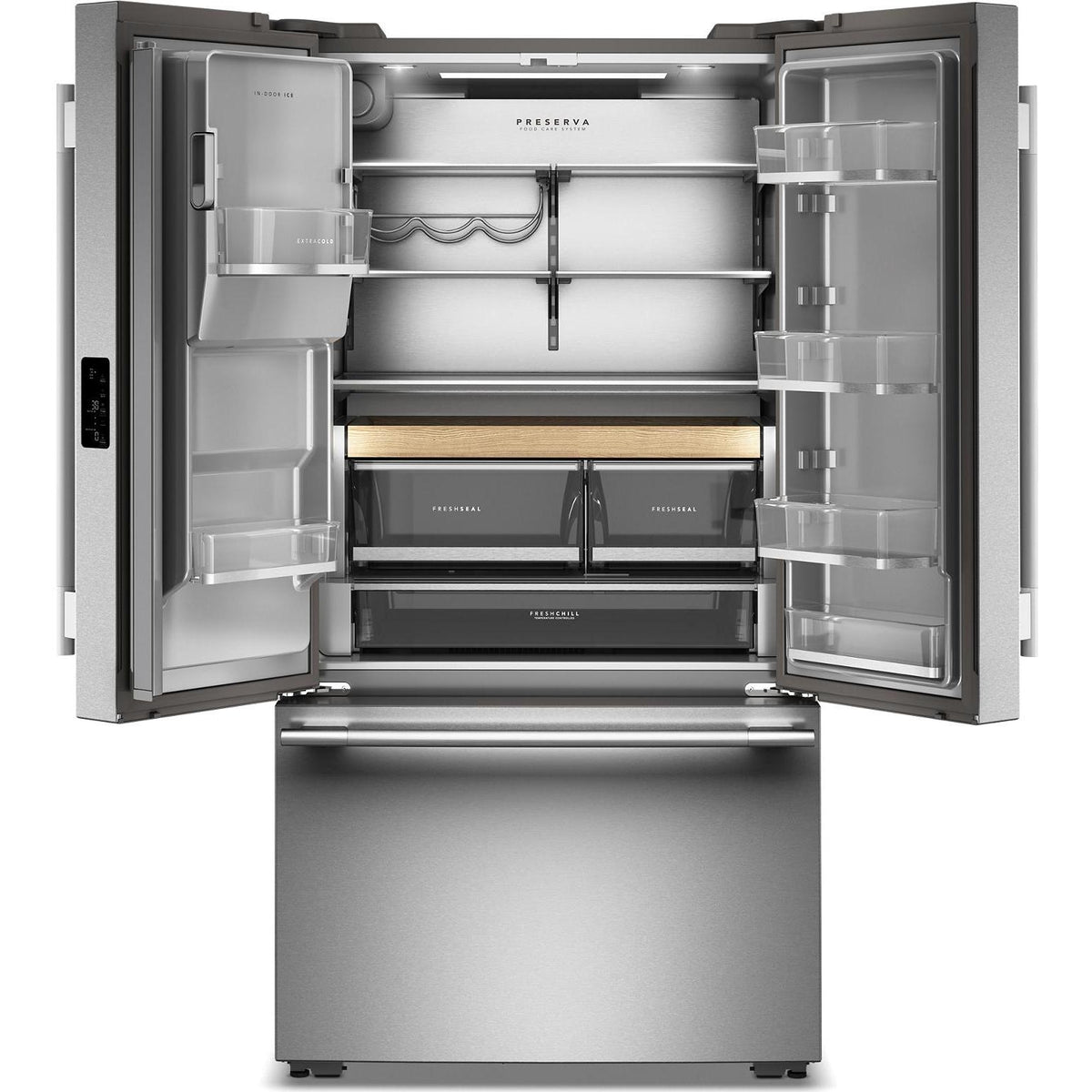 KitchenAid 36-inch, 23.1 cu. ft. Counter-Depth French 3-Door Refrigerator with External Water and Ice Dispensing System KRFC536SPS IMAGE 2