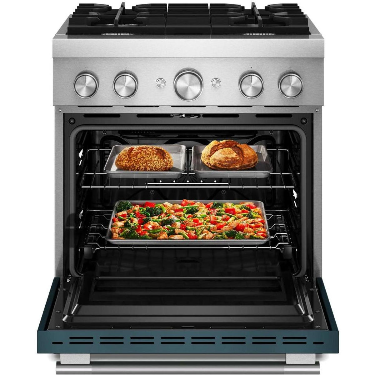 KitchenAid 30-inch Freestanding Commercial-Style Dual-Fuel Range KFDS930SAG IMAGE 6