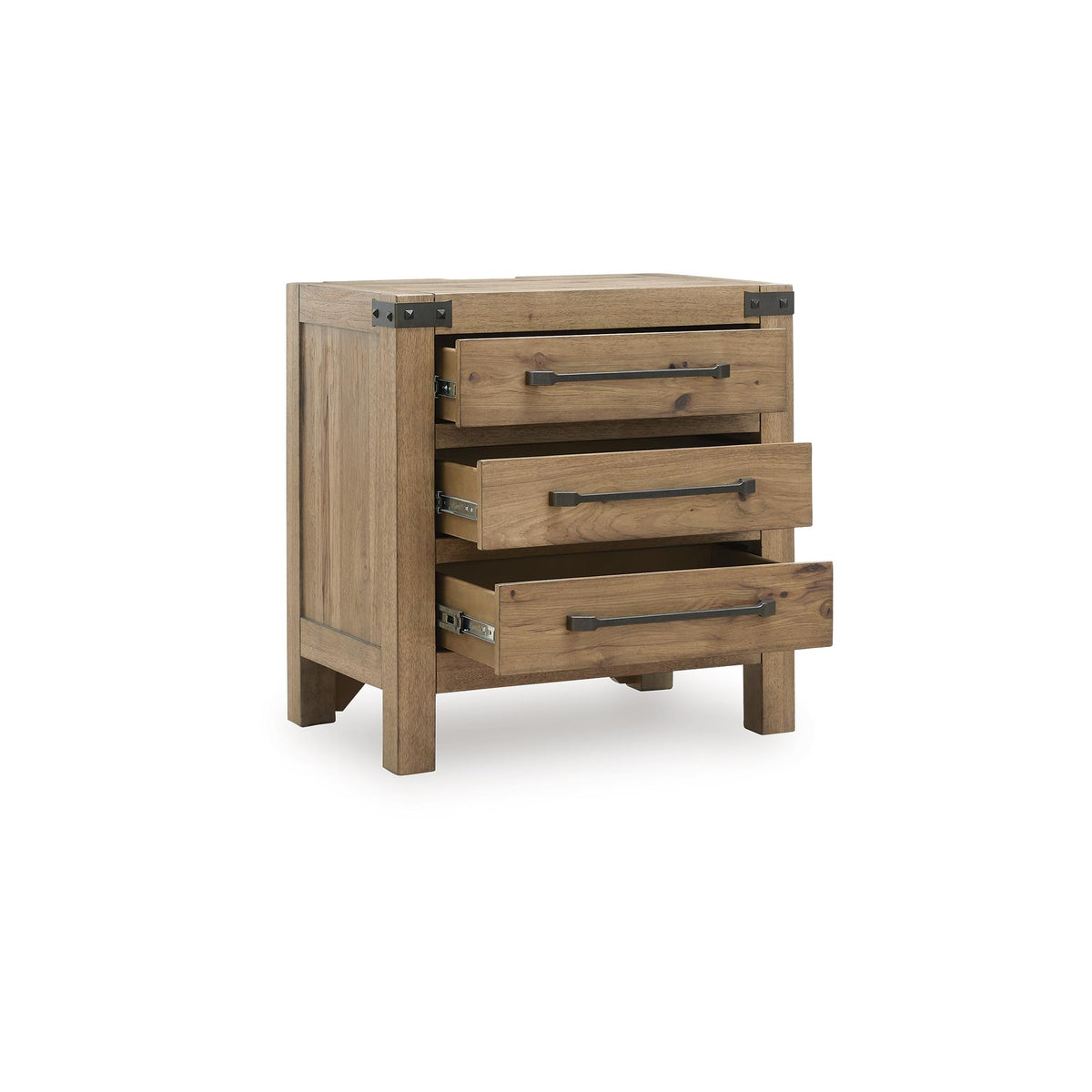 Benchcraft Ridgester B858-93 Three Drawer Night Stand IMAGE 3