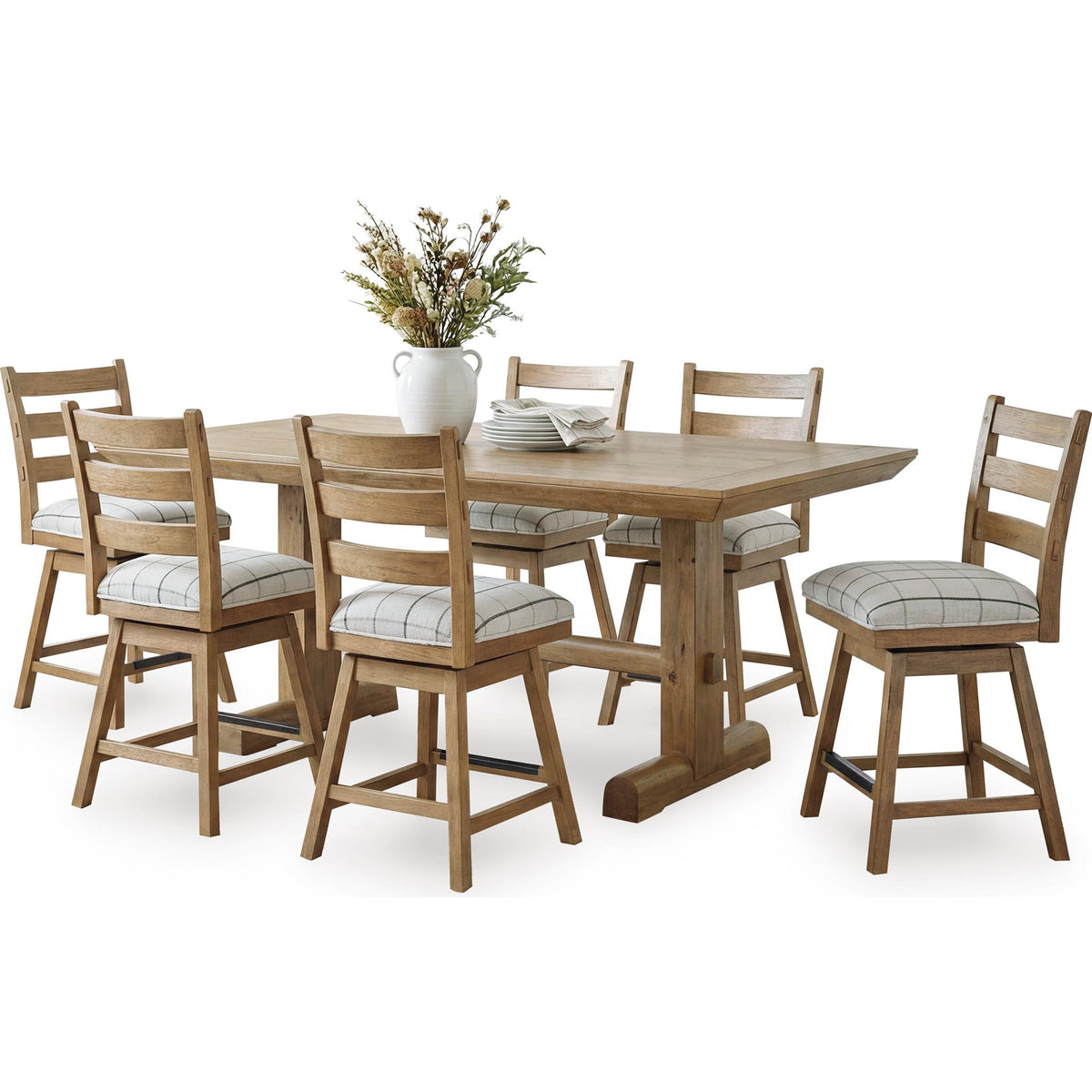 Benchcraft Ridgester D858-13 Rectangular Dining Room Counter Table IMAGE 5