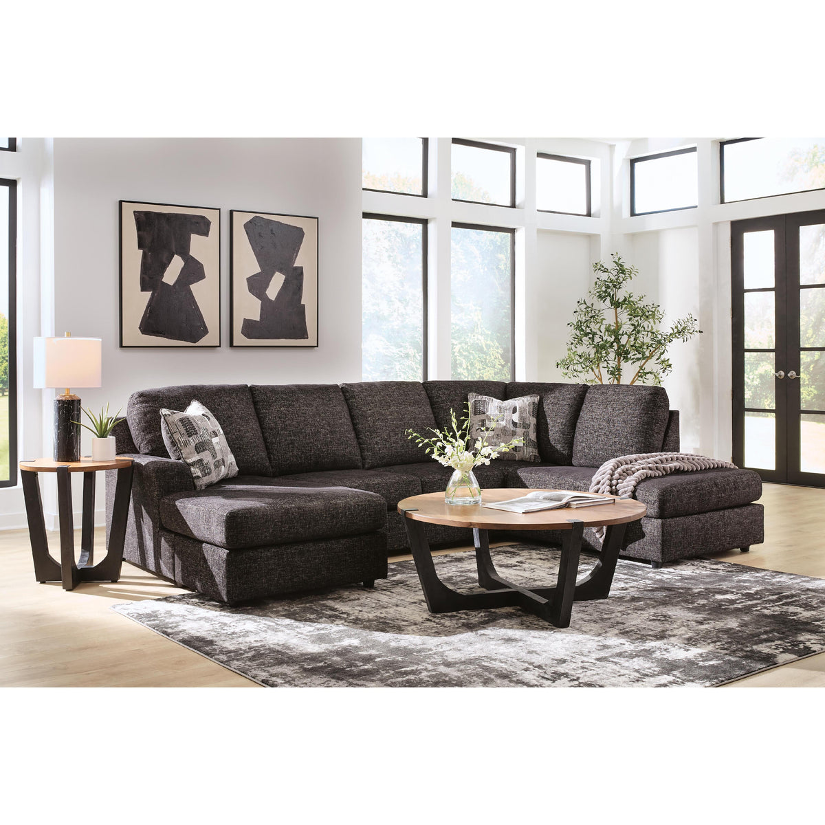 Signature Design by Ashley Lentiz PC73404S2 2 pc Sectional with Chaise IMAGE 3