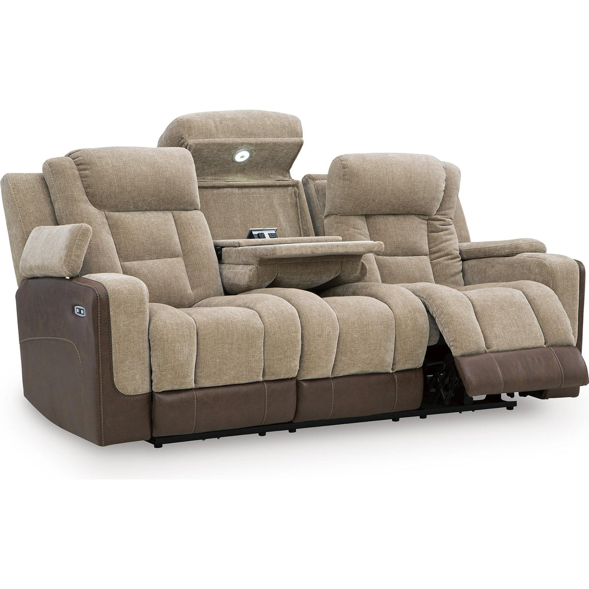 Signature Design by Ashley Mixed Motion PC8350415 Power Reclining Sofa with Adjustable Headrest IMAGE 2