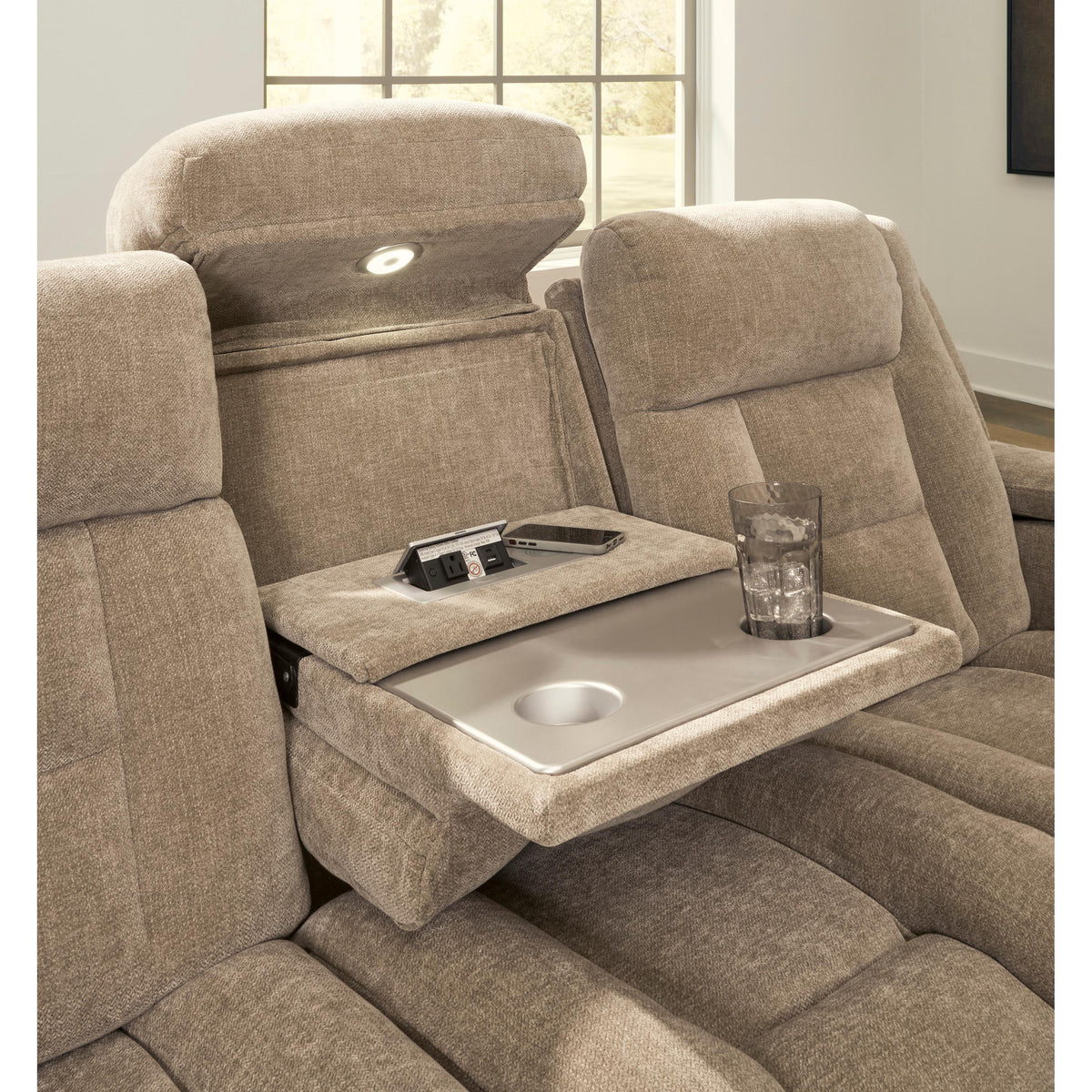 Signature Design by Ashley Mixed Motion PC8350415 Power Reclining Sofa with Adjustable Headrest IMAGE 8