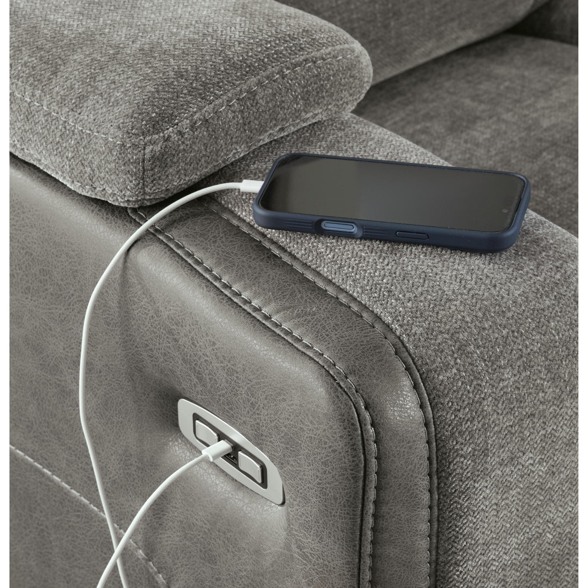 Signature Design by Ashley Mixed Motion PC8350515 Power Reclining Sofa with Adjustable Headrest IMAGE 9
