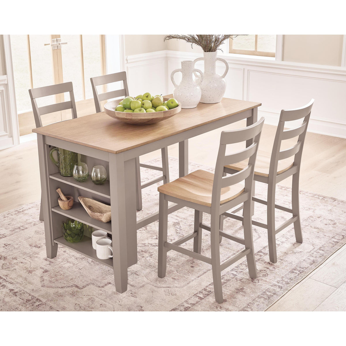 Signature Design by Ashley Harperfeld PCD403-13 Rectangular Dining Room Counter Table IMAGE 5