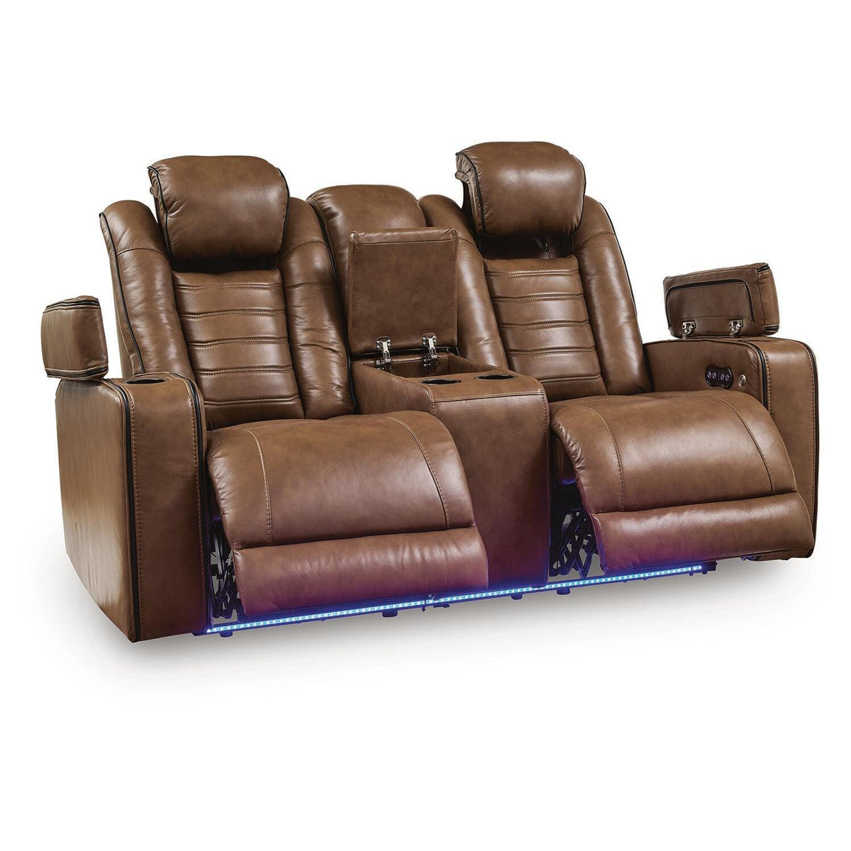 Signature Design by Ashley Gruaro PCU1420018 Power Reclining Loveseat with Console & Adjutasble Headrest IMAGE 8
