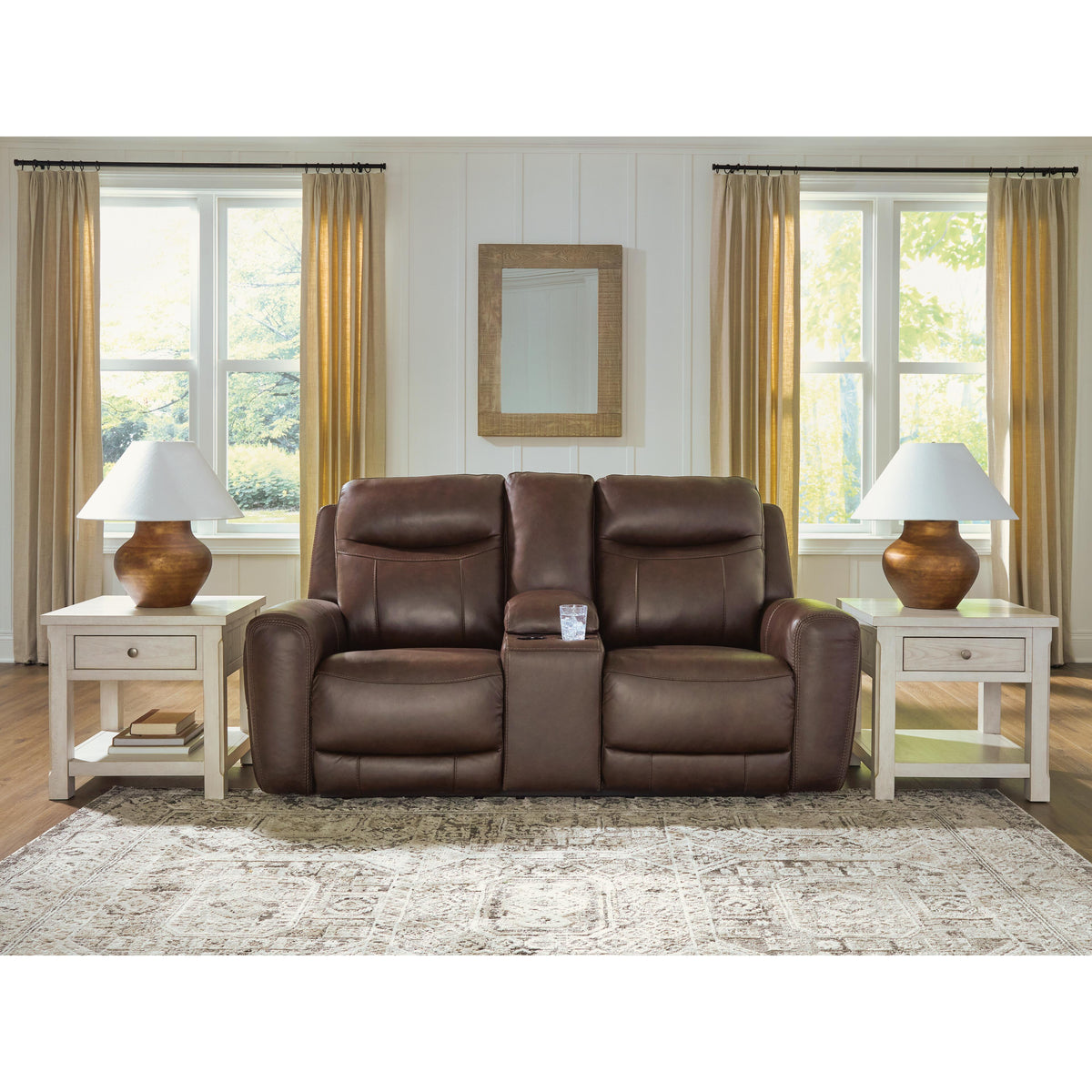 Benchcraft Gravier U1330118 Power Reclining Loveseat with Console & Adjutasble Headrest IMAGE 2