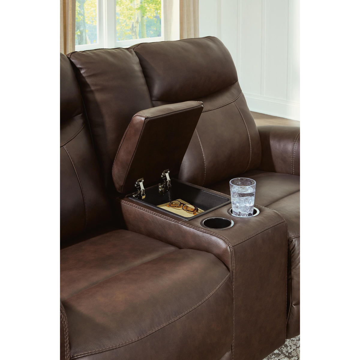 Benchcraft Gravier U1330118 Power Reclining Loveseat with Console & Adjutasble Headrest IMAGE 5