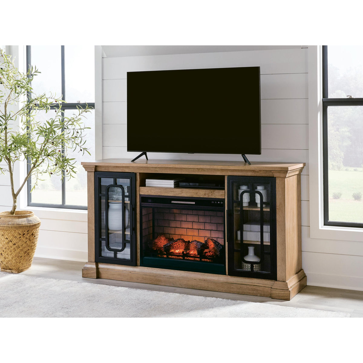 Signature Design by Ashley Wittenmyer W794W1 72" TV Stand with Electric Fireplace IMAGE 3
