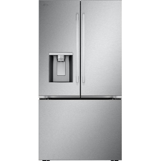 LG 36-inch, 30.7 cu. ft. French 3-Door Refrigerator with Water and Ice Dispensing System LF31WSH63S IMAGE 1