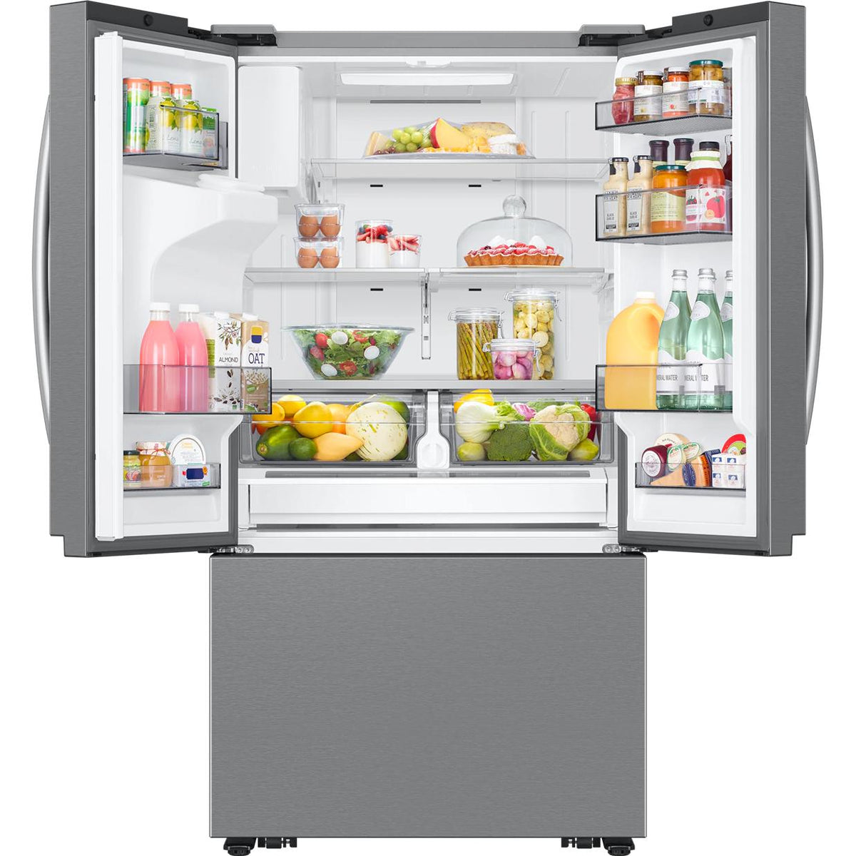 Samsung 26 cu. ft. Bespoke AI 3-Door French Door Refrigerator with Water & Ice RF27CG5B30SRAA IMAGE 3