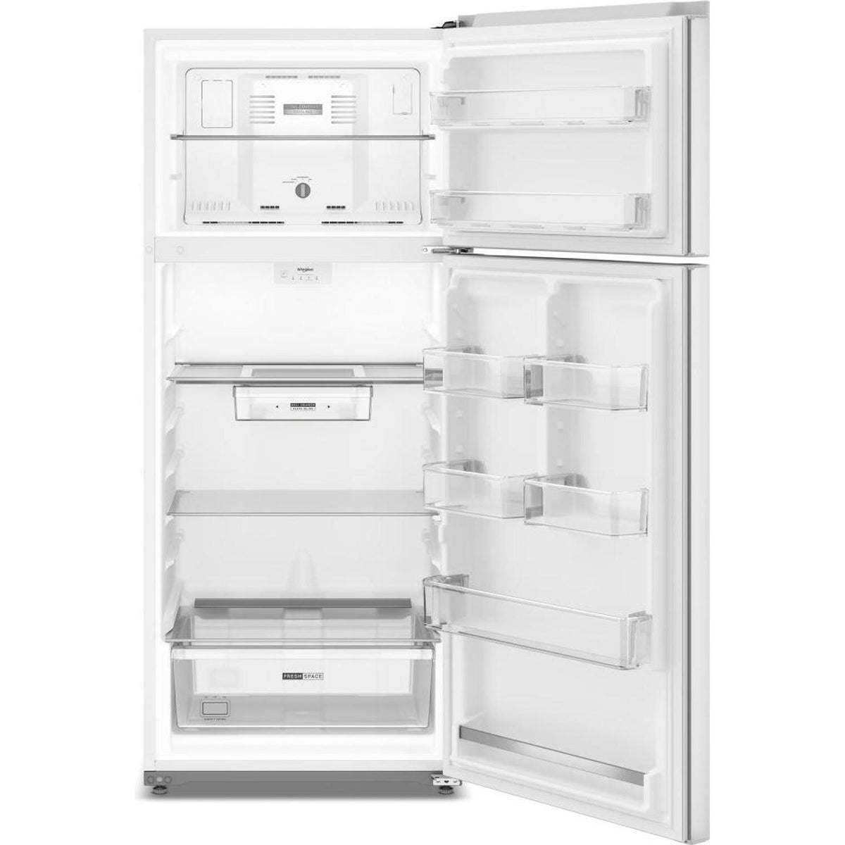 Whirlpool 28-inch, 18.0 Cu. Ft. Top Freezer Refrigerator with Total Coverage Cooling WRTX5118TW IMAGE 2