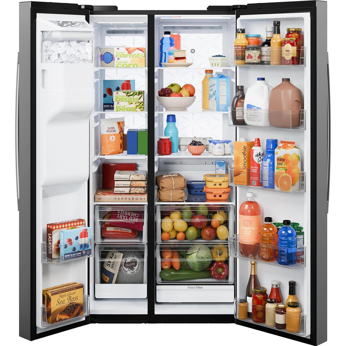 GE 27.7 cu. ft. Side-By-Side Refrigerator with Extra Tall Dispenser GSS28PYYFS IMAGE 5