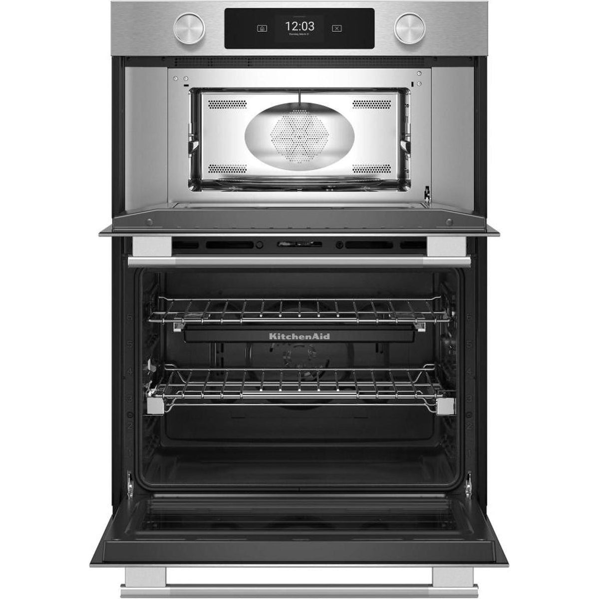 KitchenAid 30-inch Smart Electric Combo Wall Oven with Intelligent Cooking Camera KOEC930SPS IMAGE 2