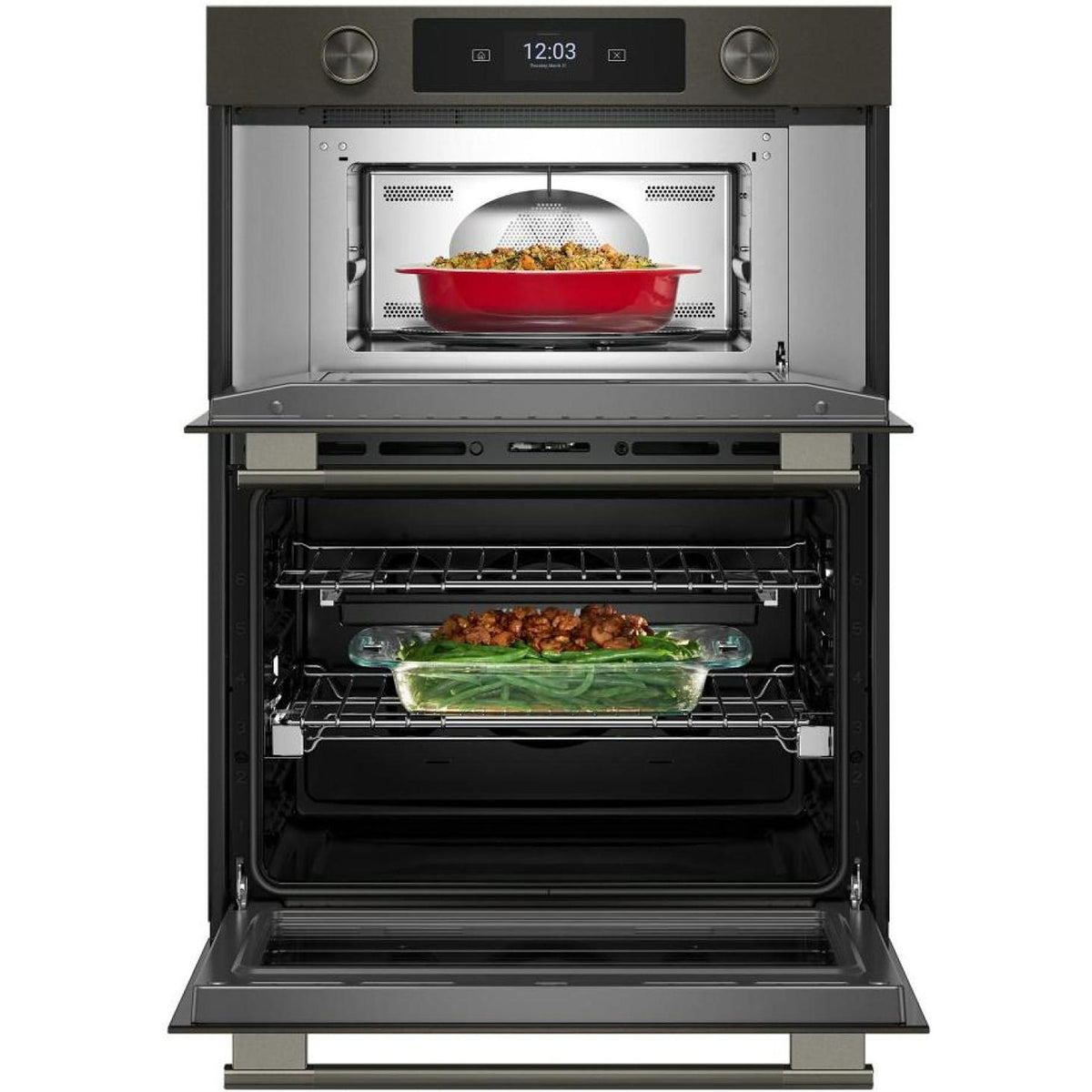KitchenAid 30-inch Smart Electric Combo Wall Oven with Intelligent Cooking Camera KOEC930SBE IMAGE 3