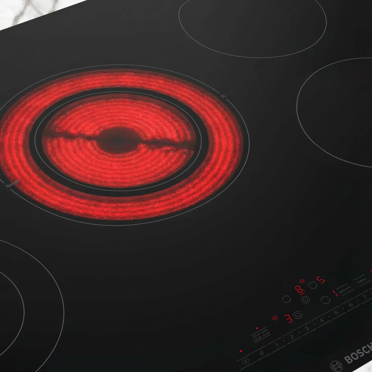 Bosch 30-inch Built-In 800 Series Electric Cooktop without frame NET8062UC IMAGE 4