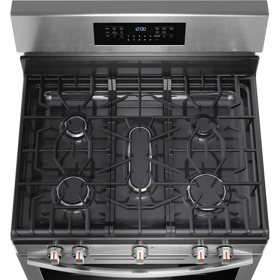 Frigidaire Gallery 30-inch Freestanding Gas Range with Air Fry Technology GCRG3059BF IMAGE 3
