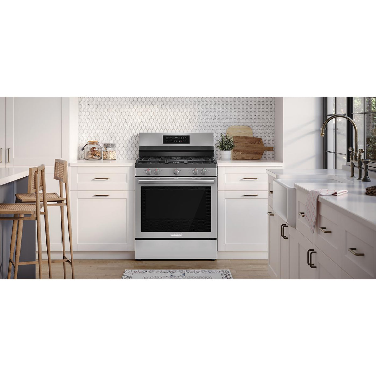 Frigidaire Gallery 30-inch Freestanding Gas Range with Air Fry Technology GCRG3059BF IMAGE 6